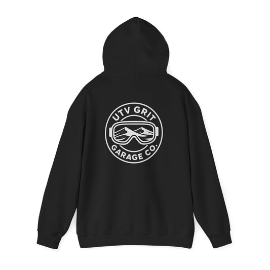 UTV Grit Garage Co. White Googles Hoodie
