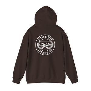 UTV Grit Garage Co. White Googles Hoodie