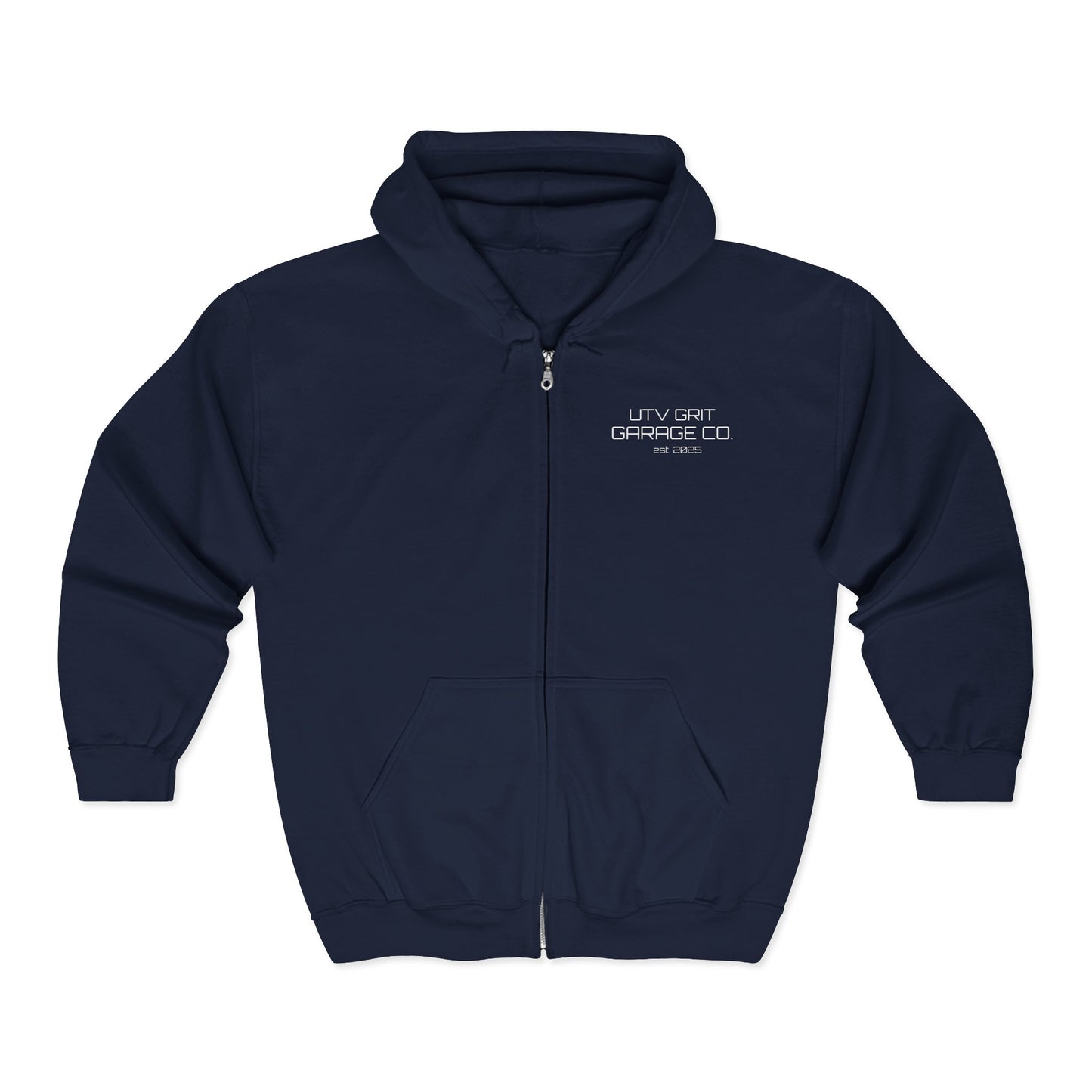 UTV Grit Garage Co.™ Midweight Zip Hoodie — “Ride Hard. Wrench Harder.”