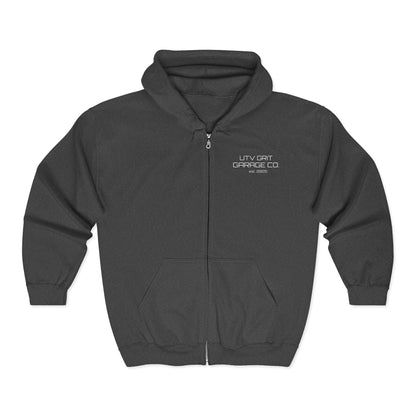 UTV Grit Garage Co.™ Midweight Zip Hoodie — “Ride Hard. Wrench Harder.”