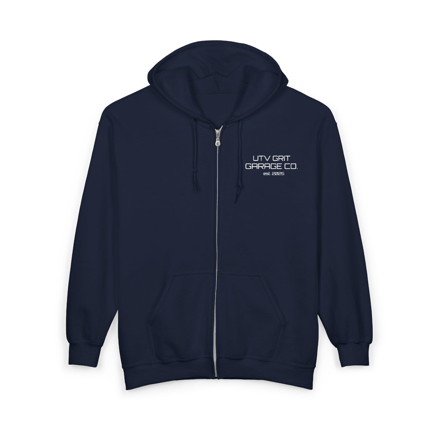 UTV Grit Garage Co.™ Midweight Zip Hoodie — “Ride Hard. Wrench Harder.”