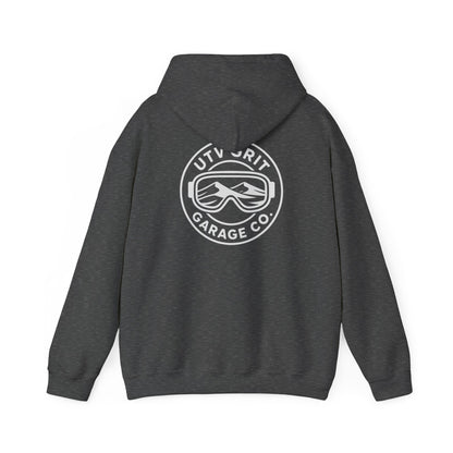 UTV Grit Garage Co. White Googles Hoodie