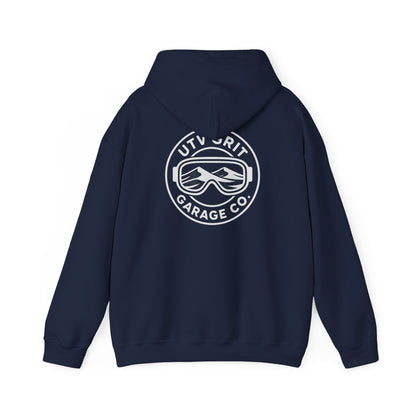 UTV Grit Garage Co. White Googles Hoodie